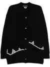 Comme Des Garçons Homme Deux Button-detail Cardigan In Black