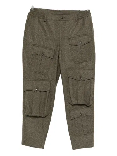 Comme Des Garçons Homme Deux Cargo Straight-leg Trousers In Green