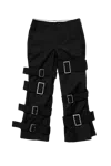 Comme Des Garçons Homme Deux Cdg Homme Plus Trousers With Buckles Black In Black