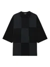 Comme Des Garçons Homme Deux Check-pattern Patch-pocket T-shirt In Blue