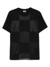 Comme Des Garçons Homme Deux Check-pattern T-shirt In Black