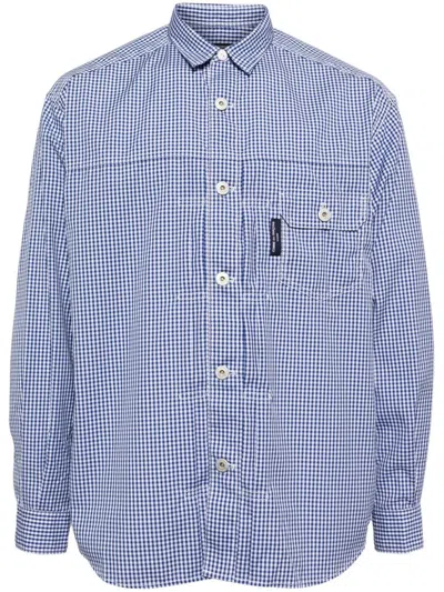 Comme Des Garçons Homme Deux Check-patttern Cotton Shirt In Blue