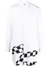 Comme Des Garçons Homme Deux Check-print Panelled Shirt In White