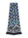Comme Des Garçons Homme Deux Check-print Scarf In Gray