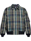 Comme Des Garçons Homme Deux Checked Cotton And Linen Blouson In Green