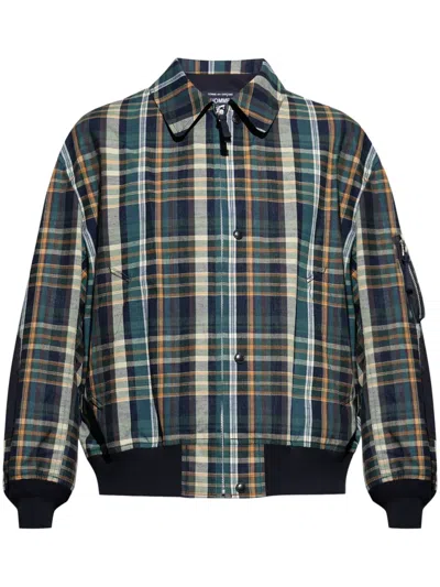 COMME DES GARÇONS HOMME DEUX CHECKED BOMBER JACKET