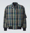 Comme Des Garçons Homme Deux Checked Cotton And Linen Blouson In Navy/grn/orange