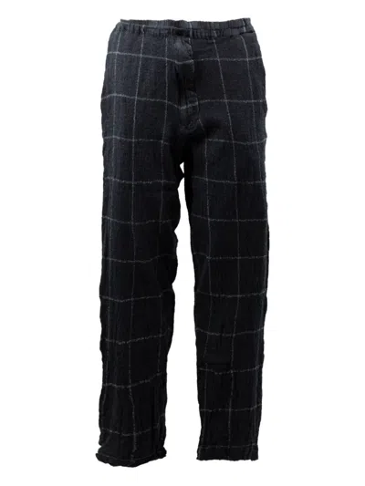Comme Des Garçons Homme Deux Checked Pants In Black