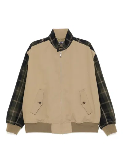 Comme Des Garçons Homme Deux Checked Zip Jacket In Neutrals