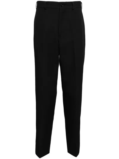 Comme Des Garçons Homme Deux Checker-pattern Trousers In Black