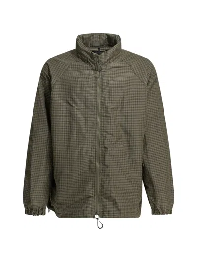 Comme Des Garçons Homme Deux Check-pattern Zip-up Jacket In Green