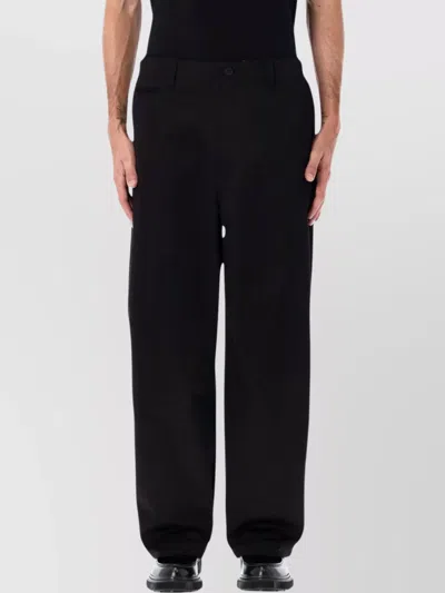 Comme Des Garçons Homme Deux Chino Trousers With Belt Loops And Pockets In Black