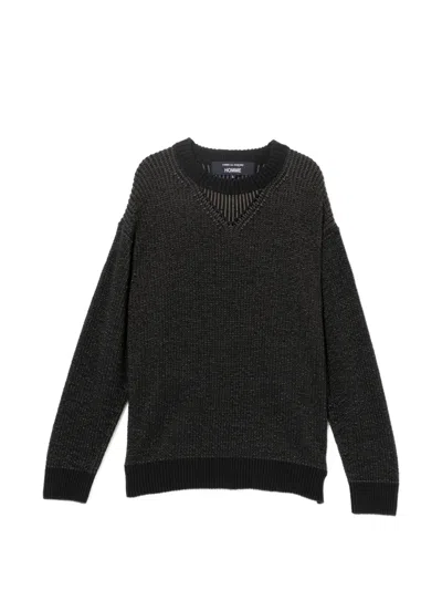 Comme Des Garçons Homme Deux Chunky Sweater In Black