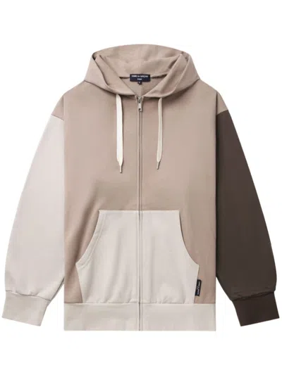 Comme Des Garçons Homme Deux Colour-block Hoodie In Neutrals