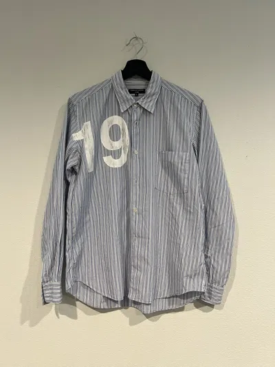 Pre-owned Comme Des Garçons Homme Deux Comme Des Garcons Button Up In Blue