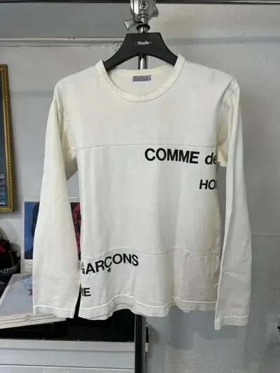 Pre-owned Comme Des Garçons Homme Deux Comme Des Garçons Homme 2001 Logo Sweatshirt In White