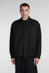 Comme Des Garçons Homme Deux Black Reversible Bomber Jacket In Black
