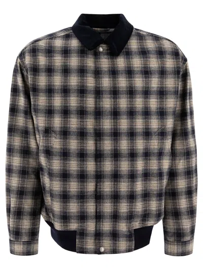 Comme Des Garçons Homme Deux Comme Des Garçons Homme Check Bomber Jacket In Black