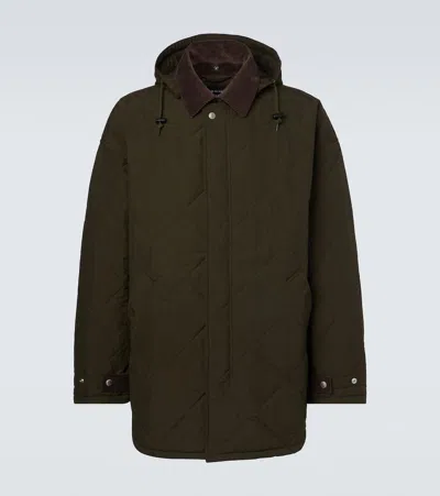 Comme Des Garçons Homme Deux Quilted Jacket In Green