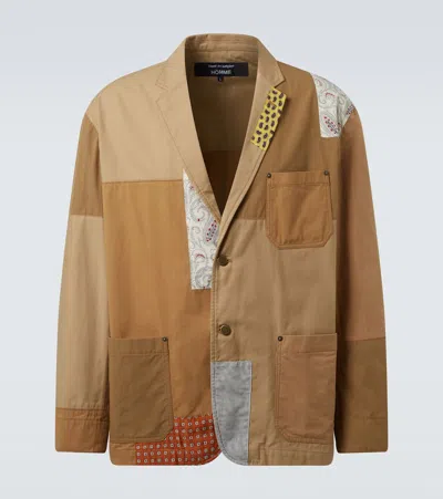 Comme Des Garçons Homme Deux Comme Des Garçons Homme Patchwork Jacket In Beige