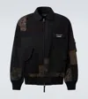 Comme Des Garçons Homme Deux Black Nylon Back Satin Mix Jacket In Black