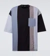 Comme Des Garçons Homme Deux Black Multi Fabrics Mix T-shirt In Black
