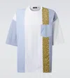 Comme Des Garçons Homme Deux White Multi Fabrics Mix T-shirt In White