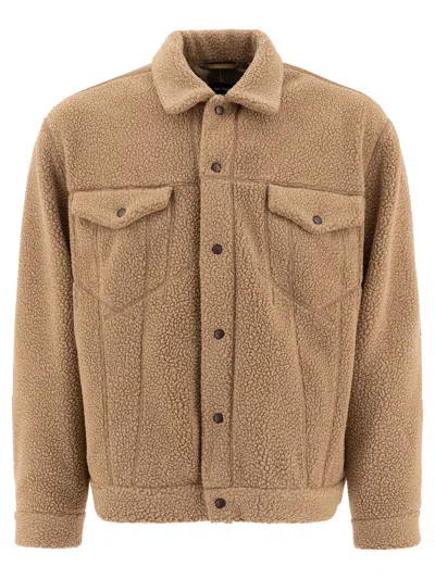 Comme Des Garçons Homme Deux Fleece Overshirt Jackets In Beige