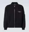 Comme Des Garçons Homme Deux Knitted Jersey Bomber Jacket In Black