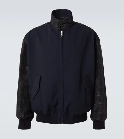 Comme Des Garçons Homme Deux Linen-blend Twill Blouson In Blue