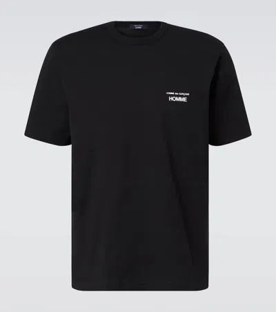 Comme Des Garçons Homme Deux Logo Cotton Jersey T-shirt In Black