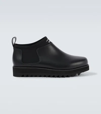 COMME DES GARÇONS HOMME DEUX COMME DES GARÇONS HOMME LOGO LEATHER BOOTS