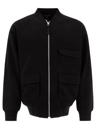 Comme Des Garçons Homme Deux Zip-up Cotton Bomber Jacket In Black