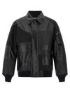 Comme Des Garçons Homme Deux Panel Construction Bomber Jacket In Black