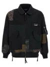 Comme Des Garçons Homme Deux Black Nylon Back Satin Mix Jacket In Black