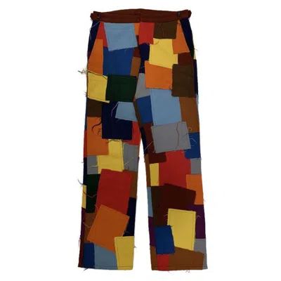 Pre-owned Comme Des Garçons Homme Deux Comme Des Garçons Homme Plus 2003aw Wool Patchwork Pants (size 31) In Multi