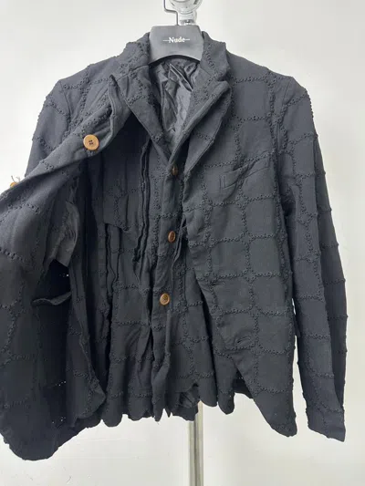 Pre-owned Comme Des Garçons Homme Deux Comme Des Garçons Homme Plus Boro Joint Blazer In Black