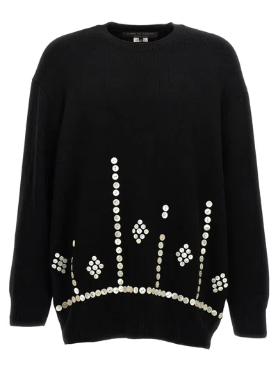 Comme Des Garçons Homme Deux Comme Des Garçons Homme Plus Embellished Knitted Jumper In Black