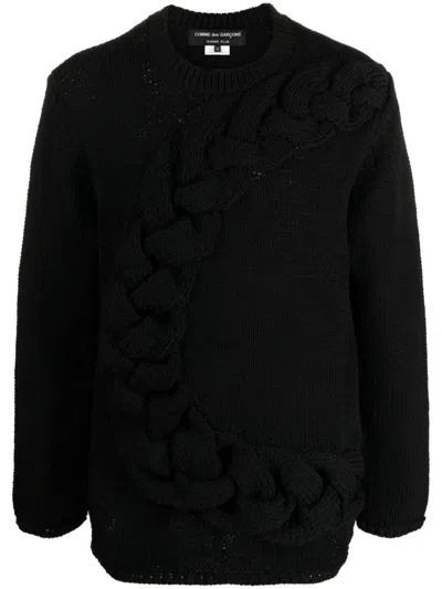 COMME DES GARÇONS HOMME DEUX COMME DES GARÇONS HOMME PLUS CABLE-KNIT CREWNECK SWEATER