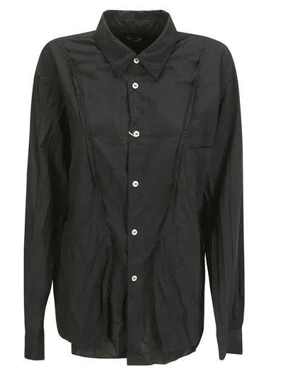 Comme Des Garçons Homme Deux Comme Des Garçons Homme Plus Crinkled Effect Buttoned Shirt In Black