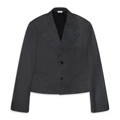 Comme Des Garçons Homme Deux Comme Des Garcons Homme Plus Cropped Single Breasted Blazer Grey In Gray