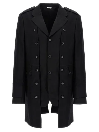 Comme Des Garçons Homme Deux Double Layer Blazer Coat In Black