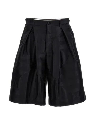 Comme Des Garçons Homme Deux Tonal-design Tailored Shorts In Schwarz