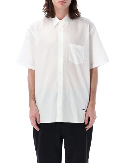 Comme Des Garçons Homme Deux Comme Des Garçons Homme Drop Shoulder Poplin Bowling Shirt In White