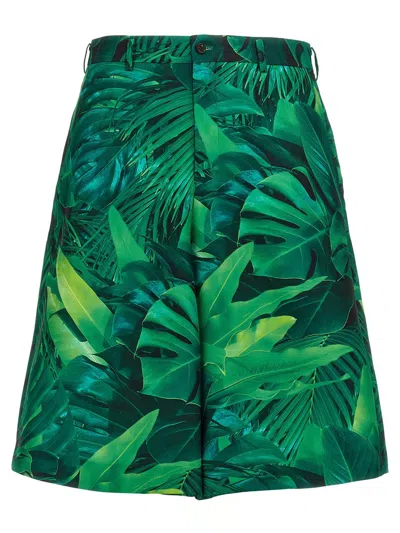 Comme Des Garçons Homme Deux Comme Des Garçons Homme Plus Allover Printed Bermuda Shorts In 1 - Green
