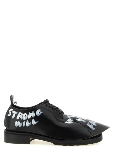 Comme Des Garçons Homme Deux Comme Des Garçons Homme Plus Hand-painted Leather Oxford In Black