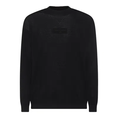 Comme Des Garçons Homme Deux Comme Des Garçons Homme Plus Logo Embroidered Oversized Jumper In Black