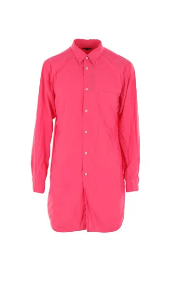 Comme Des Garçons Homme Deux Garment Dyed Poly Shirt In Pink