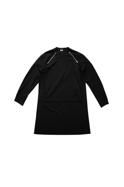 Comme Des Garçons Homme Deux Comme Des Garcons Homme Plus Long Tee With Zip Details Black