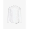 Comme Des Garçons Homme Deux Comme Des Garcons Homme Plus Mens White Long-sleeved Asymmetric-hem Cotton Shirt In White